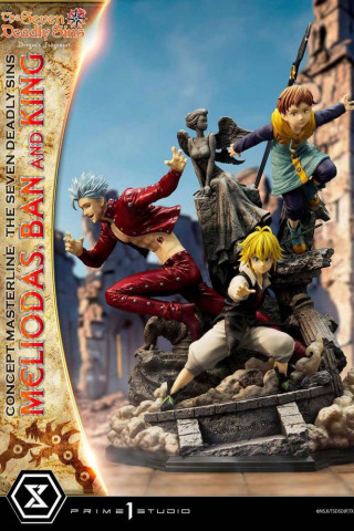 Prime 1 Studio CMNTZ-01 Meliodas, Ban and King - The Seven Deadly Sins