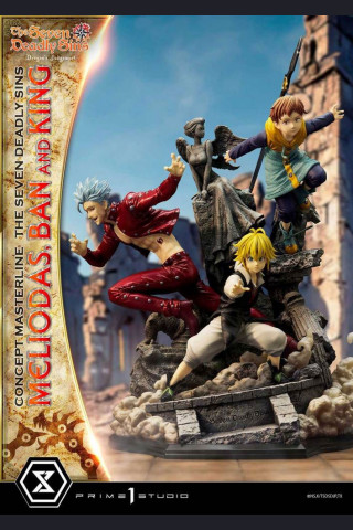 Prime 1 Studio CMNTZ-01 Meliodas, Ban and King - The Seven Deadly Sins