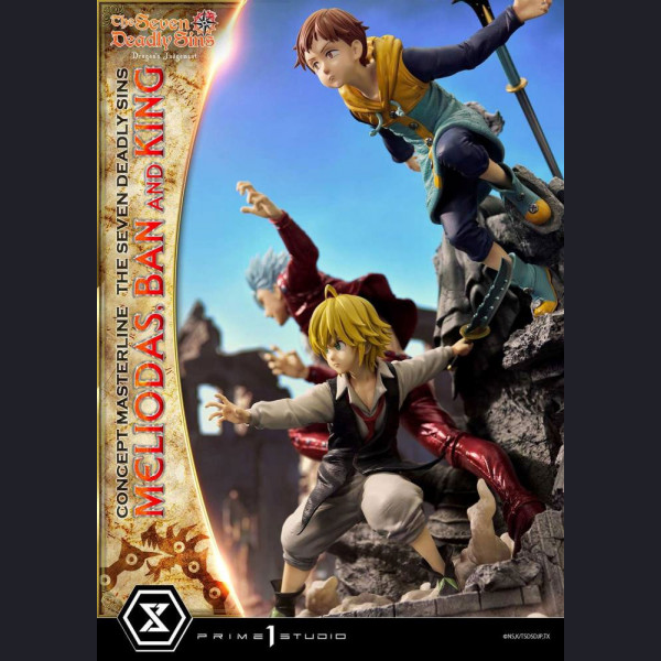 Prime 1 Studio CMNTZ-01 Meliodas, Ban and King - The Seven Deadly Sins