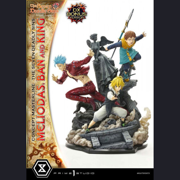 Prime 1 Studio CMNTZ-01 Meliodas, Ban and King - The Seven Deadly Sins