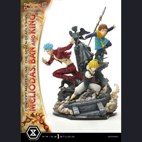 Prime 1 Studio CMNTZ-01 Meliodas, Ban and King - The Seven Deadly Sins