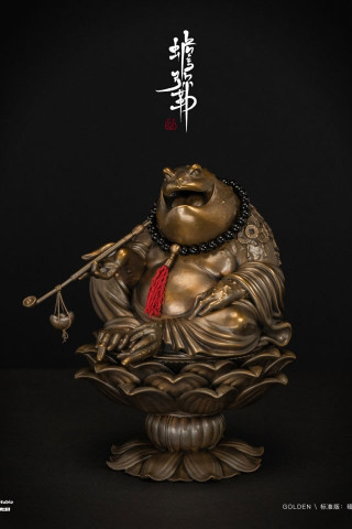 Toad Maitreya Bronze Incense Censer