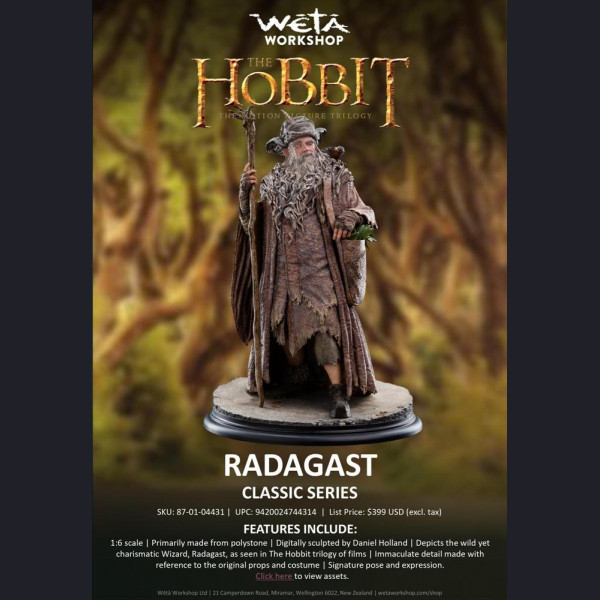 WETA Workshop - Radagast - Lord of The Rings